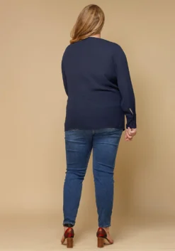 Pleione Wrap Front Long Sleeve Plus Size Women Clothing Blouse -Asoph Fashion Shop 2000621 117 4