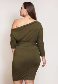 Asoph Women Clothing Plus Size One Shoulder Bodycon Dress -Asoph Fashion Shop 2002490 125 4