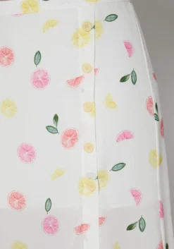 Nurode Plus Size Citrus Print Midi Skirt -Asoph Fashion Shop 2003581 310 5