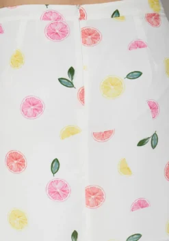 Nurode Plus Size Citrus Print Midi Skirt -Asoph Fashion Shop 2003581 310 6