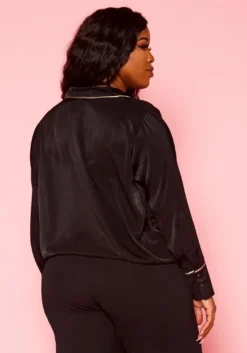 Pleione Plus Size V-neck Surplice Front Blouse -Asoph Fashion Shop 2004345 001 9