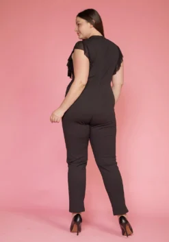 Asoph Plus Size Ruffle Tie Neck Sleeveless Jumpsuit -Asoph Fashion Shop 2005116 001 3