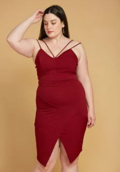 Asoph Plus Size Strappy Crop Top & Skirt Two Piece Set