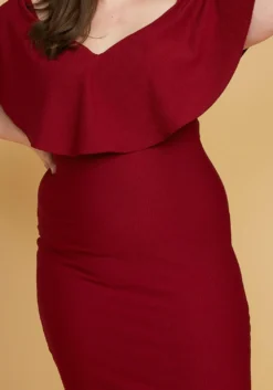 Asoph Plus Size Ribbed Off Shoulder Mini Party Dress -Asoph Fashion Shop 2005501 111 2