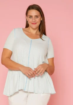 Asoph Plus Size Soft Stripe Top