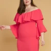 Plus Size Ruffle Off Shoulder Party Dress