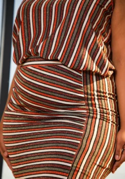 Pleione Plus Size Gathered Multi Print Multi Skirt -Asoph Fashion Shop 2006652 128 4