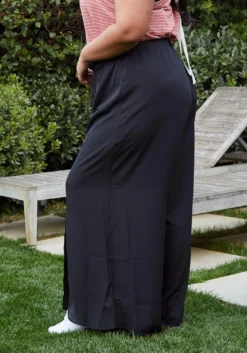 Pleione Plus Size Tassel Drawstring Palazzo Pants 7 Pleione Plus Size Tassel Drawstring Palazzo Pants -Asoph Fashion Shop 2006675 001 3