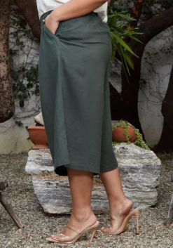 Pleione Plus Size Pleated Wide Leg Capris -Asoph Fashion Shop 2006680 125 3