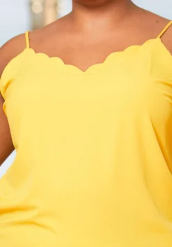 Pleione Plus Size Womens Petal Edged Cami Blouse 7 Pleione Plus Size Womens Petal Edged Cami Blouse -Asoph Fashion Shop 2006684 105 4