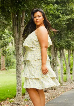 Pleione Plus Size Tiered Layers Women Dress