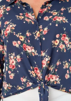 Pleione Plus Size Button Up Blouse -Asoph Fashion Shop 2007158 117 4