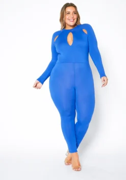 Plus Size Cutout Bodycon Jumpsuit -Asoph Fashion Shop 2007297 188 0