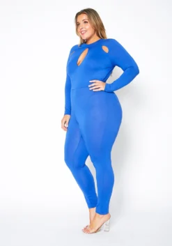 Plus Size Cutout Bodycon Jumpsuit -Asoph Fashion Shop 2007297 188 1