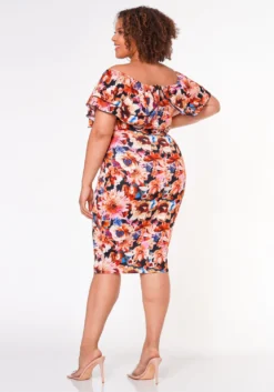 Asoph Plus Size Off Shoulder Garden Dress -Asoph Fashion Shop 2008822 001 4