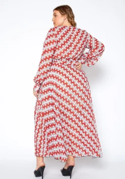 Asoph Plus Size Multi Print Wrap Maxi Dress -Asoph Fashion Shop 2009051 002 3