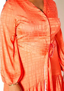 Asoph Plus Size Pleated Button Up Maxi Dress -Asoph Fashion Shop 2010008 109 4