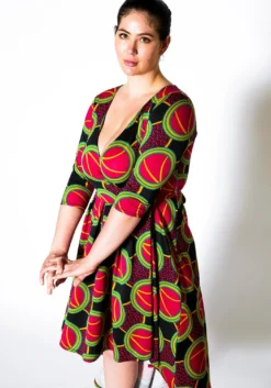 Asoph Plus Size Multi Print Hi Lo Wrap Dress -Asoph Fashion Shop 2010216 187 5