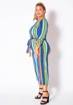 Asoph Curvy Womens Over The Rainbow Striped Jumpsuit 7 Asoph Curvy Womens Over The Rainbow Striped Jumpsuit -Asoph Fashion Shop 2010722 188 1