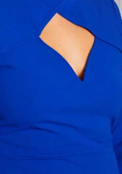 Asoph Plus Size Keyhole Front Long Sleeve Mini Dress -Asoph Fashion Shop 2011092 188 2