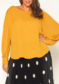 Pleione Plus Size Gathered Shoulder Blouse -Asoph Fashion Shop 2011301 159 3