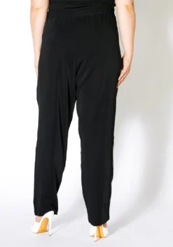 Pleione Plus Size Women's Satin Drawstring Pants -Asoph Fashion Shop 2011318 001 2