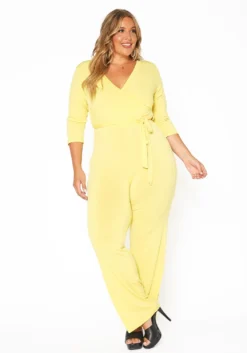 Asoph Plus Size Fancy V Neck Flare Jumpsuit -Asoph Fashion Shop 2011574 105 1