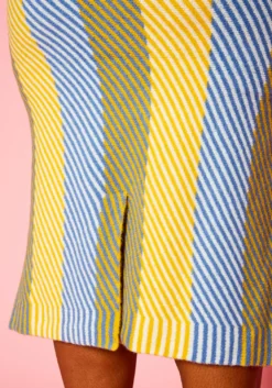 Pleione Plus Size Multi Stripe Midi Knit Skirt -Asoph Fashion Shop 2012143 105 10