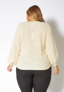 Pleione Plus Size Womens Loose Knit Sweater -Asoph Fashion Shop 2012411 204 2