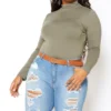 Vibrant Light Wash Distressed Bermuda Plus Size Shorts