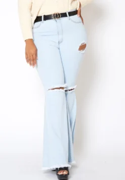 Vibrant Plus Size Womens Bold Flare Hem Denim Jean 7 Vibrant Plus Size Womens Bold Flare Hem Denim Jean -Asoph Fashion Shop 2013651 940 0