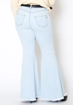 Vibrant Plus Size Womens Bold Flare Hem Denim Jean 8 Vibrant Plus Size Womens Bold Flare Hem Denim Jean -Asoph Fashion Shop 2013651 940 3