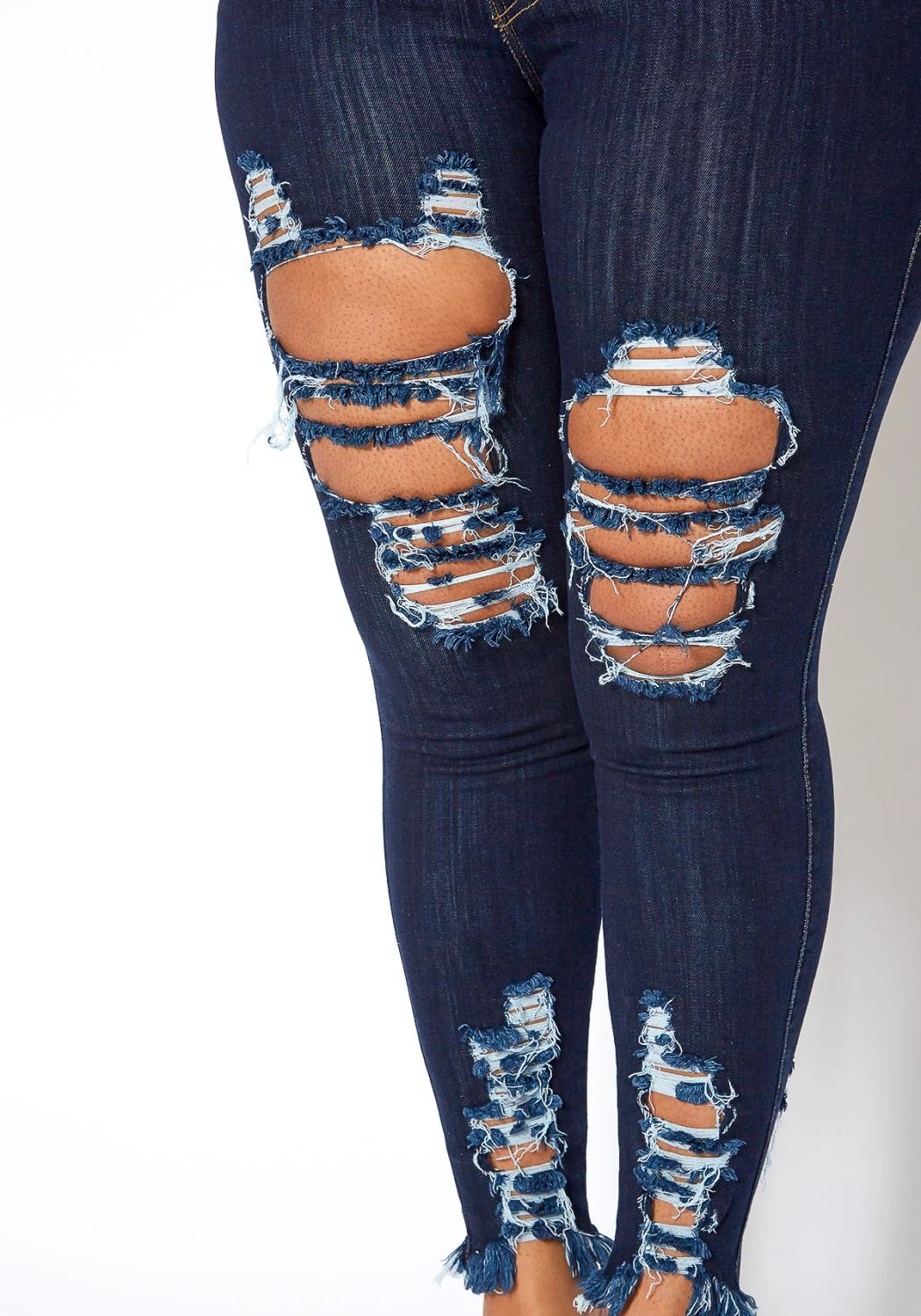 Vibrant Plus Size Ankle Distressed Favorite Mid Rise Jeans 5 Vibrant Plus Size Ankle Distressed Favorite Mid Rise Jeans - Image 5