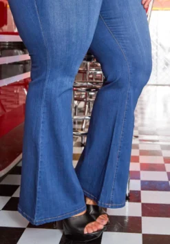 Vibrant Plus Size Classic Bell Bottom Denim Jean -Asoph Fashion Shop 2013662 938 4