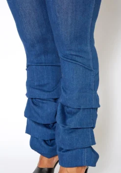 Asoph Plus Size Womens Ankle Scrunched Denim Jeans -Asoph Fashion Shop 2013668 939 3