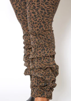 Vibrant Plus Size Womens Leopard Ankle Scrunched Jean -Asoph Fashion Shop 2013669 361 2