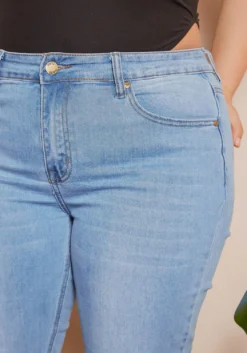 Asoph Plus Size Blue Light Denim Mid Rise Jeans -Asoph Fashion Shop 2014102 290 4