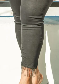 Asoph Plus Size Low Rise Beaded Ankle Skinny Jeans -Asoph Fashion Shop 2014114 001 3