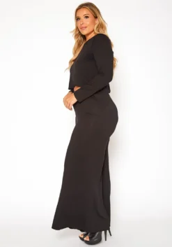 Asoph Plus Size Casual Cropped Sweater & Flare Legging Set -Asoph Fashion Shop 2014391 001 2