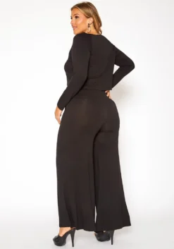 Asoph Plus Size Casual Cropped Sweater & Flare Legging Set -Asoph Fashion Shop 2014391 001 3