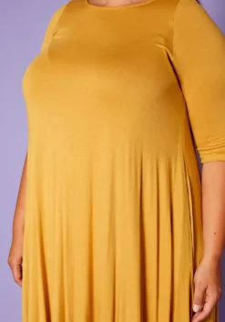 Asoph Plus Size Asymmetric Cut Fit & Flare Midi Dress -Asoph Fashion Shop 2014393 003 5