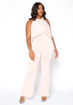 Asoph Plus Size First Class Sleeveless Overlay Jumpsuit -Asoph Fashion Shop 2014505 119 0