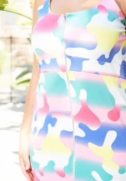 Asoph Plus Size Puzzle Piece Zip Front Cami Mini Dress -Asoph Fashion Shop 2014918 128 4