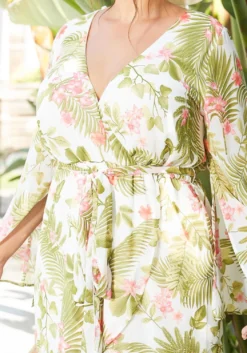 Asoph Plus Size Tropical Print Flowy Mini Dress -Asoph Fashion Shop 2014942 135 4