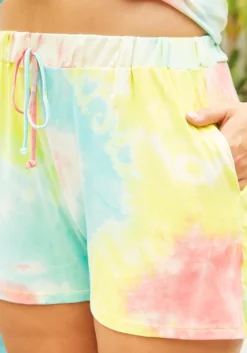 Asoph Plus Size Summer Tie Dye High Rise Shorts 7 Asoph Plus Size Summer Tie Dye High Rise Shorts -Asoph Fashion Shop 2014956 314 3