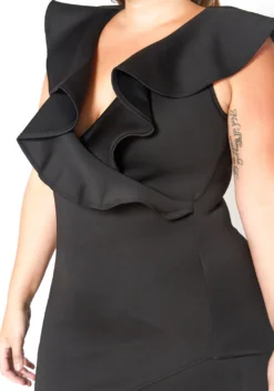 Asoph Plus Size Ruffle Overlay Special Occasion Mini Dress -Asoph Fashion Shop 2015121 001 3