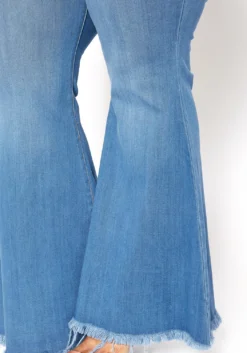 Vibrant Plus Size Classic Wash High Waist Bell Bottom Jeans -Asoph Fashion Shop 2015374 938 4