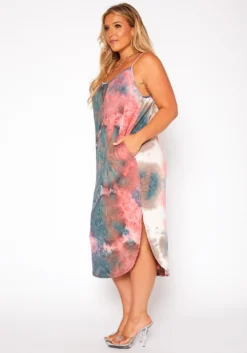 Asoph Plus Size Tie Dye Cami Midi Dress -Asoph Fashion Shop 2015975 158 2
