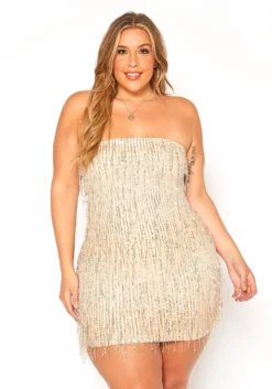 Asoph Plus Size Dazzling Sequin Bodycon Mini Dress -Asoph Fashion Shop 2016119 191 1