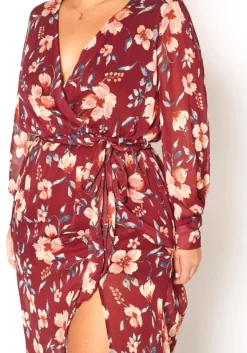 Asoph Plus Size Floral Print Chiffon Maxi Dress -Asoph Fashion Shop 2016233 111 5